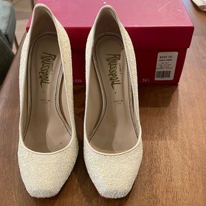 Jerome C. Rousseau White Glitter Pump